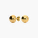 Pendientes de oro 18K media bola 8 mm