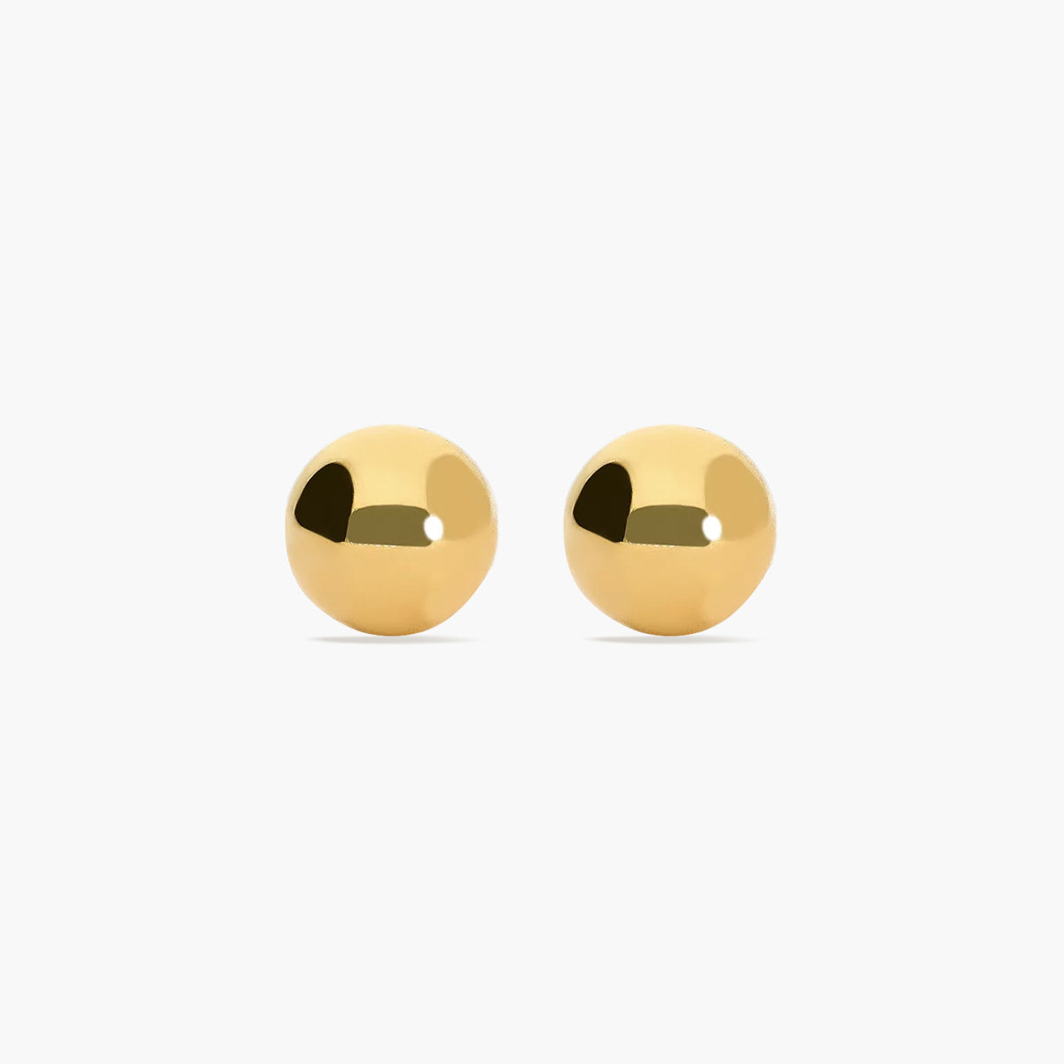 Pendientes de oro 18K media bola 8 mm