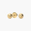 Pendientes de oro 18K media bola lapidado para bebé 4 mm