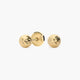 Pendientes de oro 18K media bola lapidado para bebé 4 mm