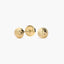 Pendientes de oro 18K media bola lapidado para bebé 5 mm