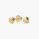 Pendientes de oro 18K media bola lapidado para bebé 5 mm