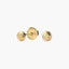 Pendientes de oro 18K media bola lapidado para bebé 4 mm