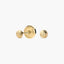Pendientes de oro 18K media bola lapidado para bebé 3 mm
