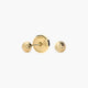 Pendientes de oro 18K media bola lapidado para bebé 3 mm