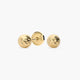 Pendientes de oro 18K media bola lapidado para bebé 5 mm