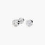 Pendientes margarita de oro blanco 18K circonitas para bebé 5 mm