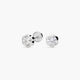 Pendientes margarita de oro blanco 18K circonitas para bebé 5 mm