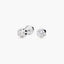 Pendientes margarita de oro blanco 18K circonitas para bebé 4 mm