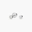 Pendientes margarita de oro blanco 18K circonitas para bebé 3 mm