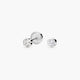 Pendientes margarita de oro blanco 18K circonitas para bebé 3 mm
