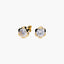 Pendientes margarita de oro 18K circonitas 6 mm