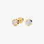 Pendientes margarita de oro 18K circonitas para bebé 5 mm