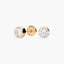Pendientes redondos de oro 18K circonitas para bebé 5 mm