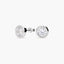 Pendientes redondos de oro blanco 18K circonitas 9 mm