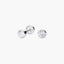 Pendientes redondos de oro blanco 18K circonitas para bebé 4 mm