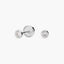 Pendientes redondos de oro blanco 18K circonitas para bebé 3 mm