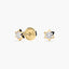 Pendientes estrella de oro 18K circonitas para bebé 3 mm