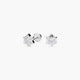 Pendientes estrella de oro blanco 18K circonitas para bebé 3 mm