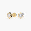 Pendientes estrella de oro 18K circonitas para bebé 5 mm