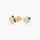 Pendientes estrella de oro 18K circonitas para bebé 5 mm