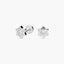 Pendientes estrella de oro blanco 18K circonitas para bebé 5 mm