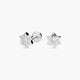 Pendientes estrella de oro blanco 18K circonitas para bebé 5 mm