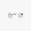 Pendientes estrella de oro blanco 18K circonitas 6 mm