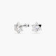 Pendientes estrella de oro blanco 18K circonitas 6 mm