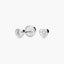 Pendientes corazón de oro blanco 18K circonitas para bebé 3 mm