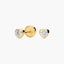 Pendientes corazón de oro 18K circonitas para bebé 3 mm