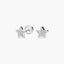Pendientes estrella de oro blanco 18K circonitas para bebé 5 mm