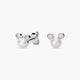 Pendientes de plata 1ª ley con perlas y circonita 6 mm