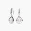 Pendientes largos de plata 1ª ley con perlas y circonitas 27 mm