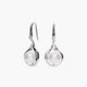 Pendientes largos de plata 1ª ley con perlas y circonitas 27 mm