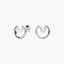 Pendientes redondos de plata 1ª ley con perlas y circonitas 11 mm