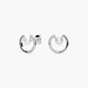Pendientes redondos de plata 1ª ley con perlas y circonitas 11 mm