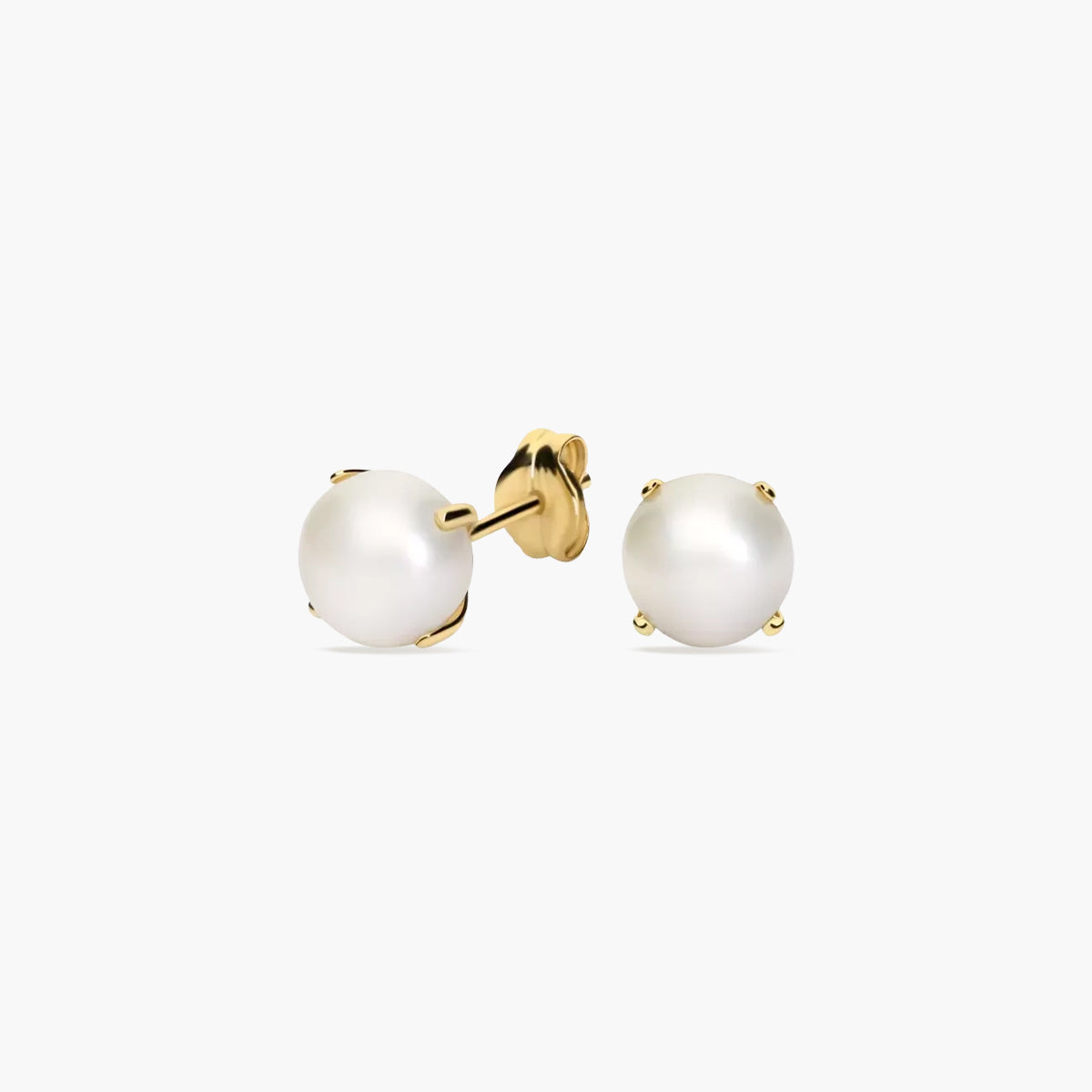 Pendientes de oro 18K con perlas 6 mm