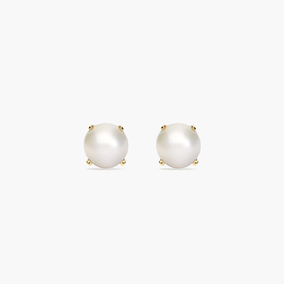 Pendientes de oro 18K con perlas 6 mm
