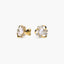 Pendientes forma de onda de oro 18K con perlas y circonitas 10 mm