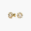 Pendientes forma de onda de oro 18K con perlas y circonitas 9 mm