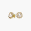 Pendientes de oro 18K con perlas y circonitas 9 mm