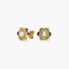 Pendientes flor de oro 18K con perlas y circonitas 8 mm