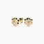 Pendientes flor de oro 18K circonitas 7 mm