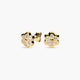 Pendientes flor de oro 18K circonitas 7 mm