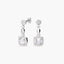 Pendientes largos de plata 1ª ley circonitas 22 mm