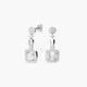 Pendientes largos de plata 1ª ley circonitas 22 mm