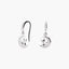 Pendientes largos luna y gato de plata 1ª ley circonitas 19 mm