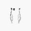 Pendientes largos de plata 1ª ley circonitas 30 mm