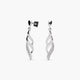 Pendientes largos de plata 1ª ley circonitas 30 mm